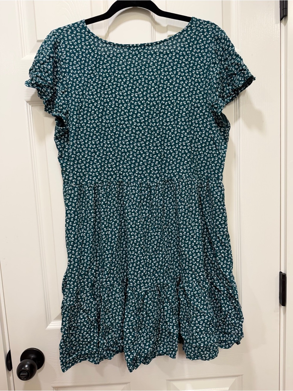 American Eagle Outfitters Teal Floral Dress - Picture 2 of 6